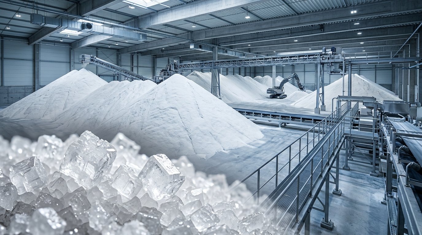 Industrial salt crystals